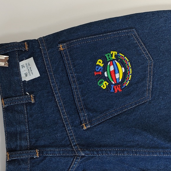 NWOT Vintage Missoni 90s Embroidered Logo High Waist Jeans Size 10 100% … - Picture 9 of 11